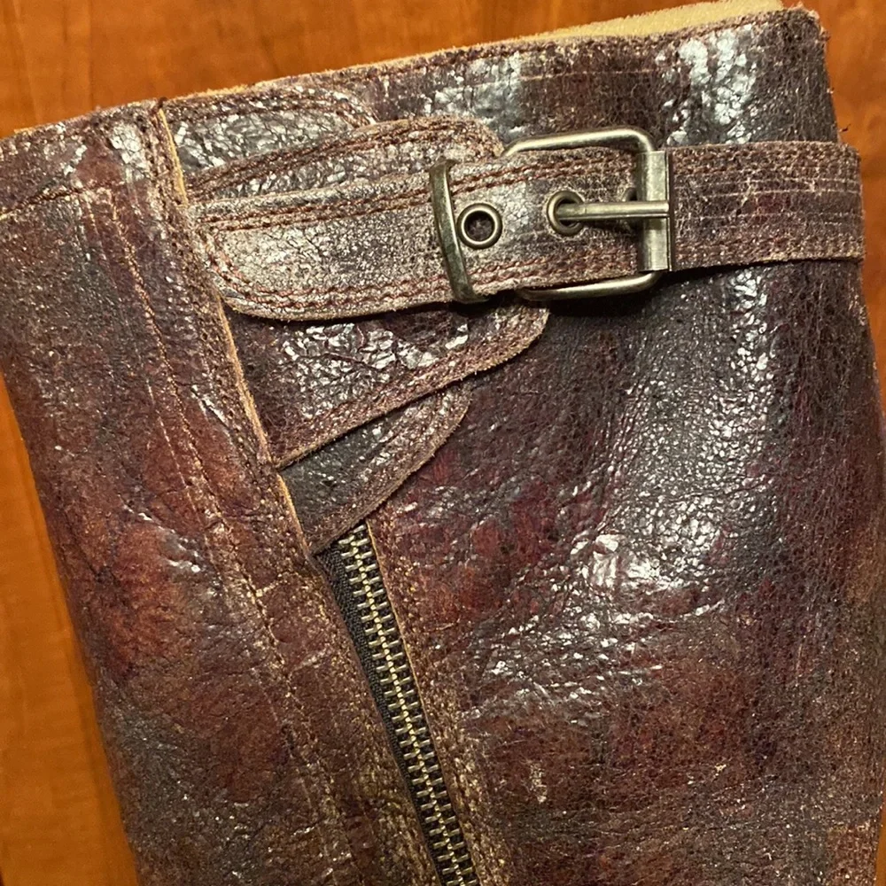 Sendra- Brown Distressed Tall Boot- Generouse fit-Size 7 1/2 - 37.5 - Picture 2 of 8